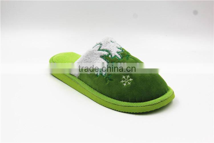 Solid wood flooring coral velvet thick warm winter indoor and outdoor home slippers cotton slippers couple