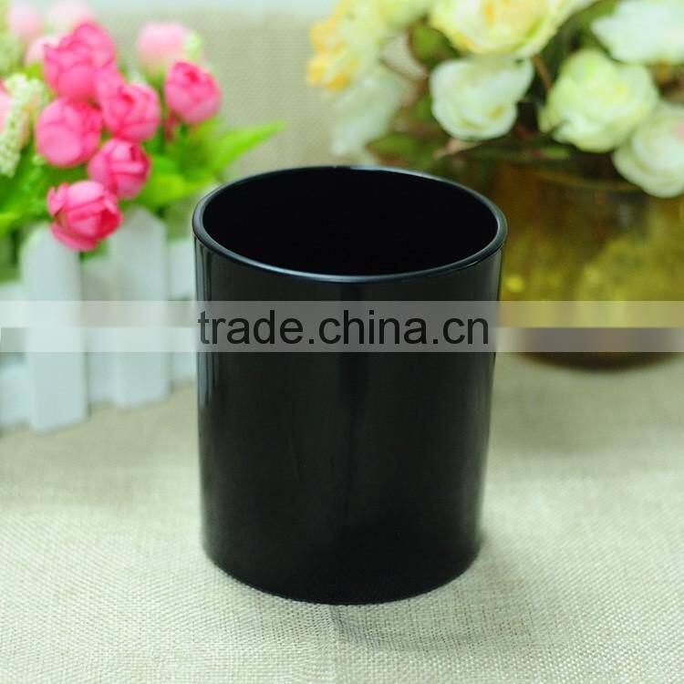 black candle holder/black candle glass jar for making candle