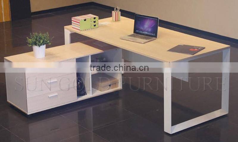 Modern executive office computer table steel office furniture (SZ-ODB346)