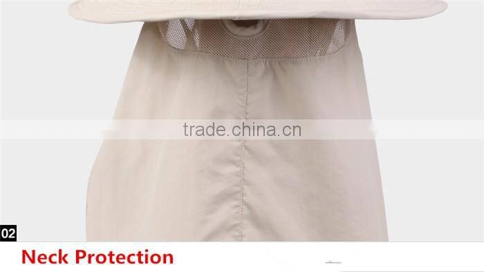 2015 Hunting Fishing Outdoor Cap Washed Cotton Bucket Hat With String