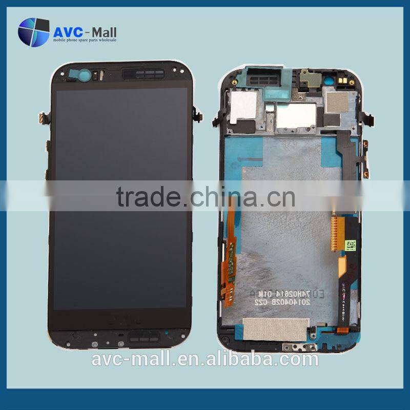 hot selling LCD screen & digitizer assembly with frame for HTC One M8 white