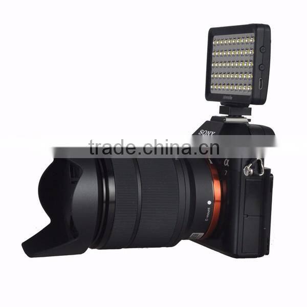 Commlite COMIRAY Multi-functional LED Video Light 50 LED bulbs For Smartphone, Monopod, Pad and DSLR Camera with 3 diffusers