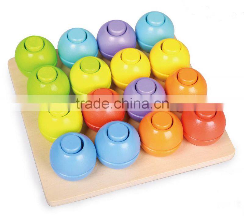 Top Bright Megge rainbow tube game children wooden toy shape sorting toy confirm to EN 71 and ASTM
