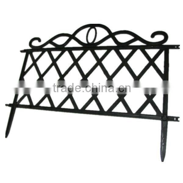 Injection molded plastic fence garden
