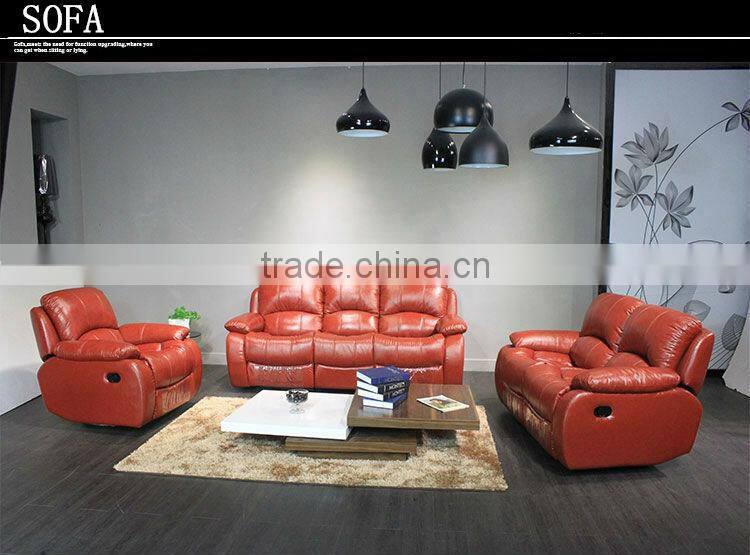 modern 100% top grain leather sofa set