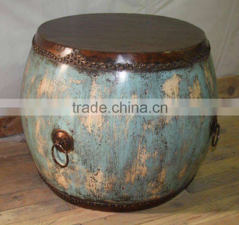 Chinese antique blue drum