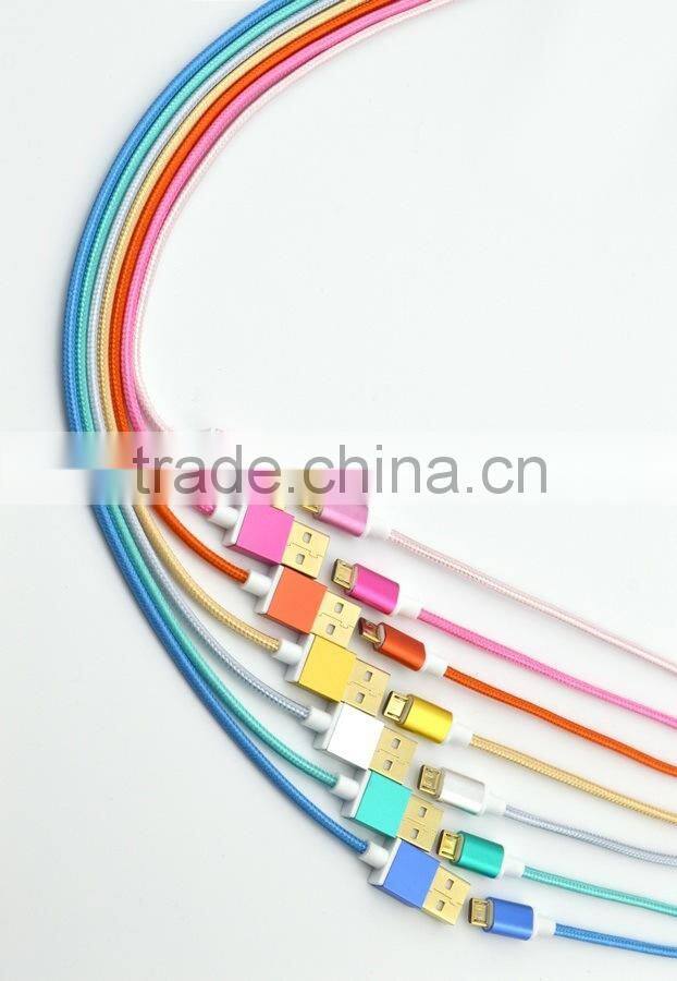2015 wholesale android mobile phone cable 5 pin micro usb data charger cable for samsung