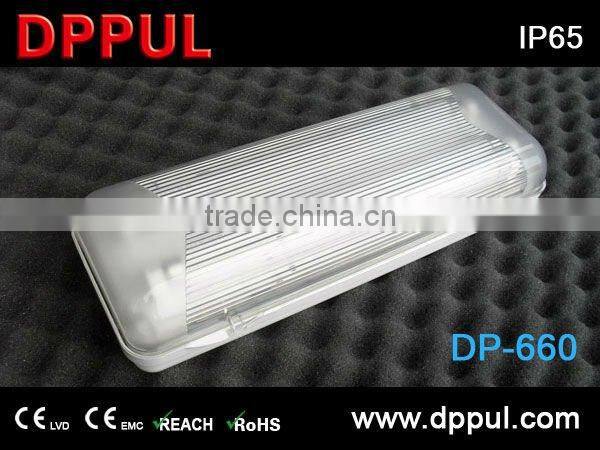 2016 Newest Rechargeable Emergency Bulkhead DP660 2x8w IP65 Bulkhead Fluorescent Tube