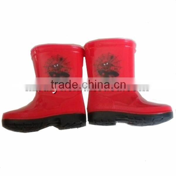 cheap kids fashionable girls plastic construction pvc rain boots