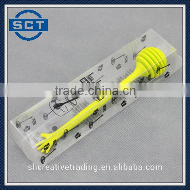 Plastic Long Handle Spiral Head Honey Sugar Dipper Stirrer Stick