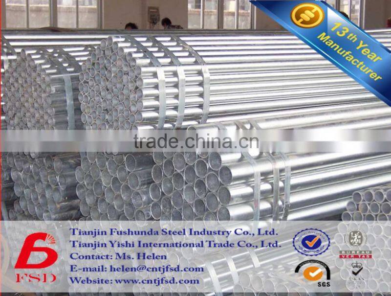 *Hot dipped Galvanized Steel Pipe ERW PIPE