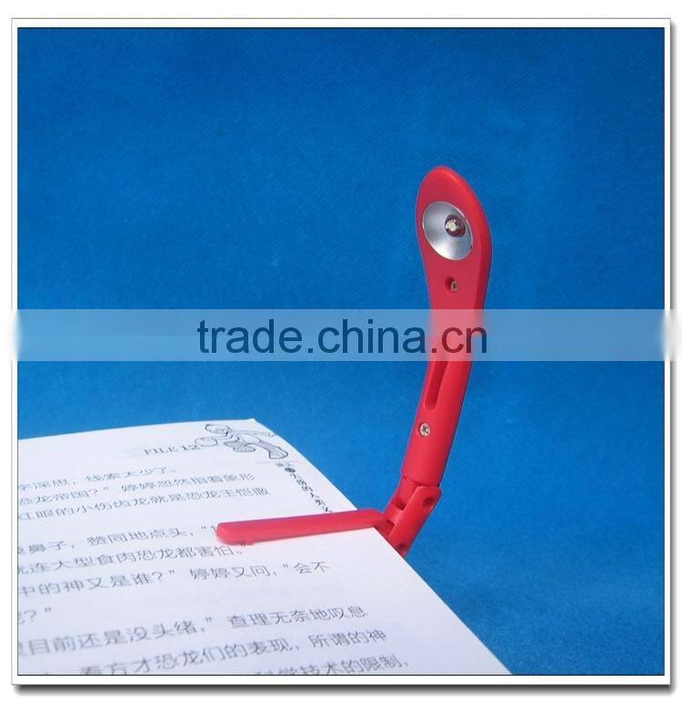Plastic mini flexible bed reading light with clip