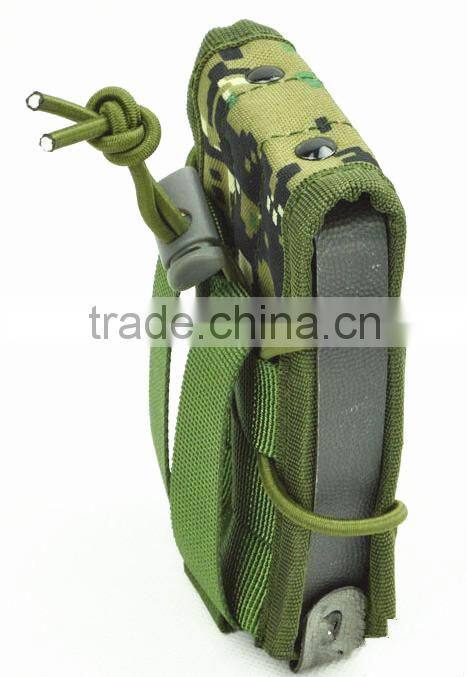Camouflage molle tactical military knit mobile phone bag