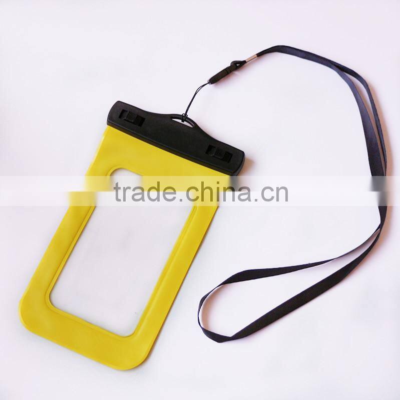 Touch screen clear PVC phone waterproof bag