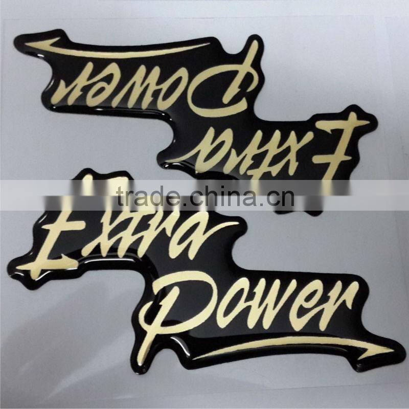 PU resin self adhesive dome letters sticker