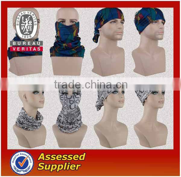 100% polyester seamless multi scarf