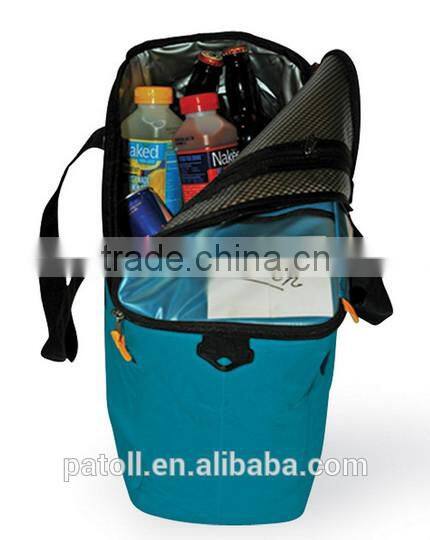 Fashion china manufacturer 6 can lunch beer polyester promotional foldable bottle nylon cooler bag,cooler bag for frozen food