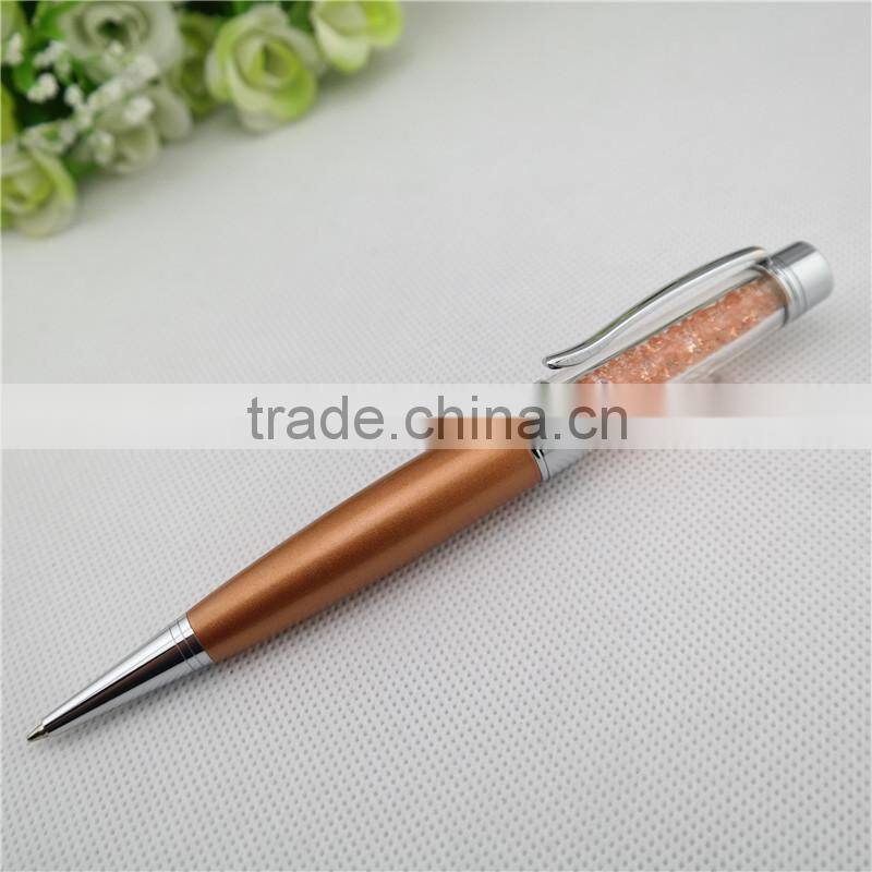TCR-0802 Fat novelty crystal ball pen , 3 in 1 crystal pen with usb drive