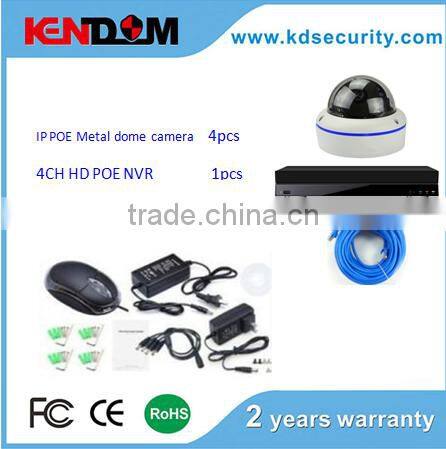 POE 100meter 4CH POE CCTV wireless Kit H.264 NVR HD 720P Camera IP new products for 2015