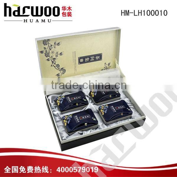 Antique book shape wooden tea box