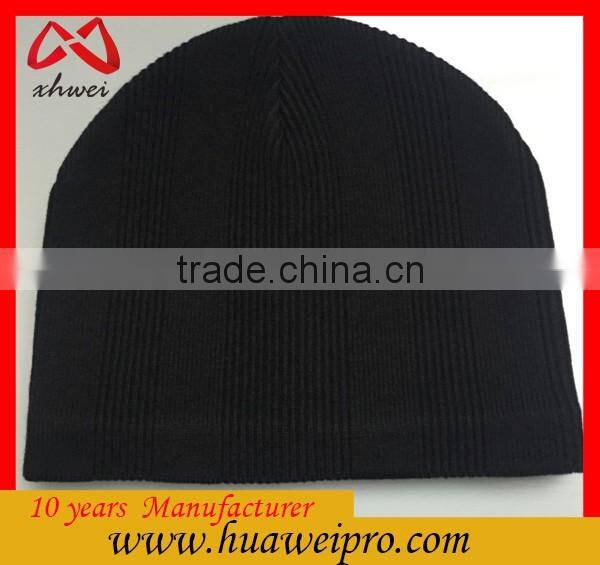 Alibaba China Oem Wholesale Fashion Custom Acrylic and Polyester Winter Knitted Beanie Hat