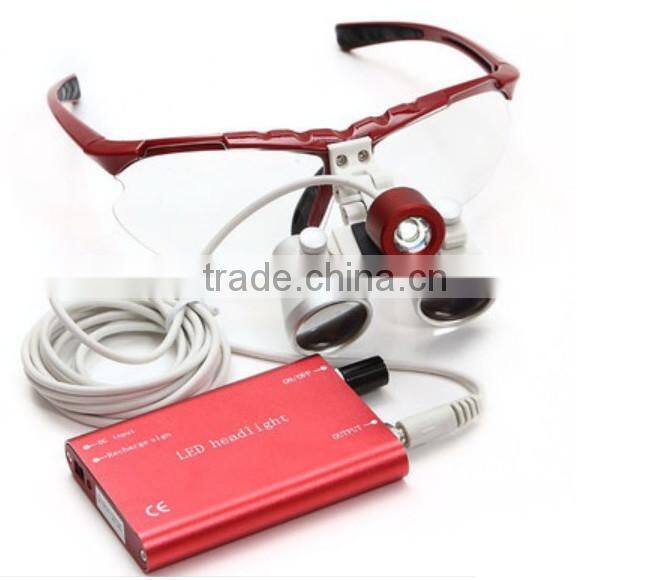 LED Loupes on Head Band/medical LED magnifying glass/medical magnifier loupes with LED