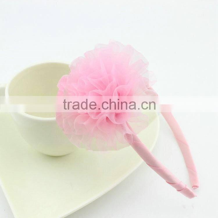 Satin Rolled Rose Headband,Headmade Flower Headband For Kids