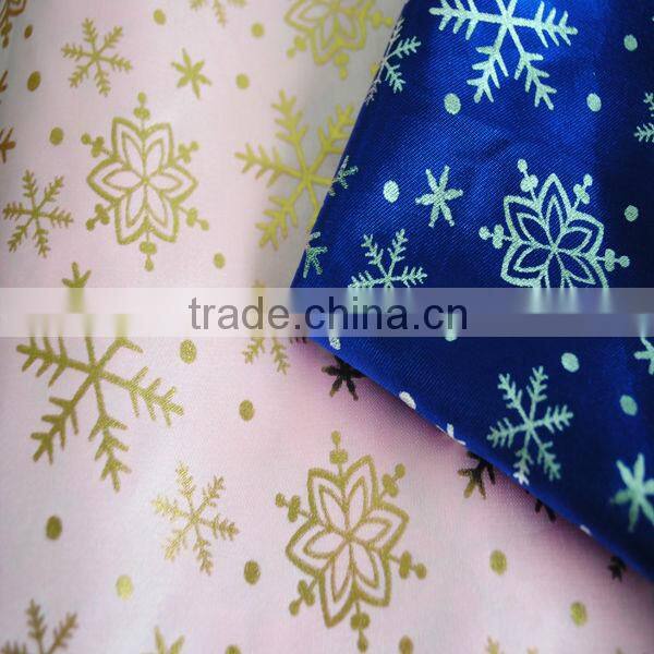 Christmas Fabric - Holiday Accents Navy Blue Snowflake Toss Metallic