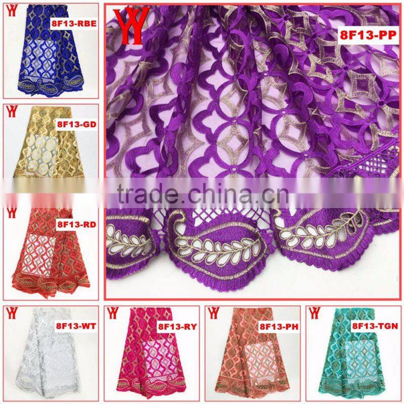 High quality organza lace with stone organza lace fabric wedding dress