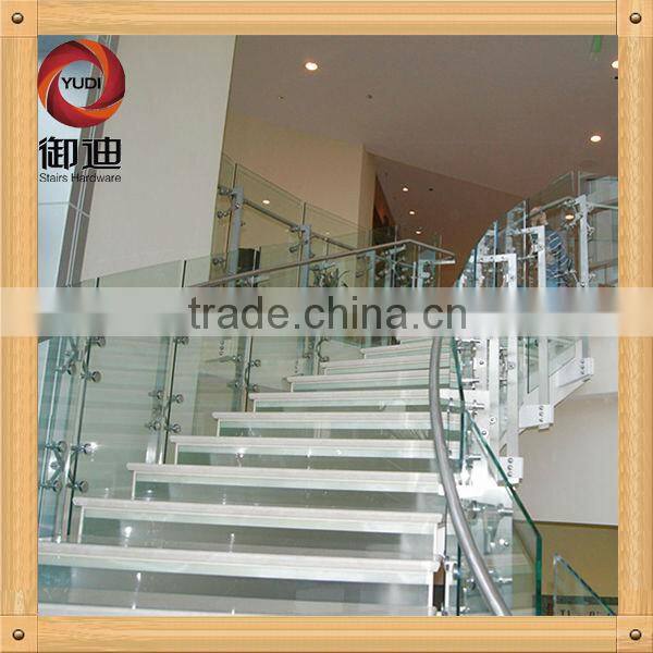indoor stainless steel glass stairs handrail china supplier