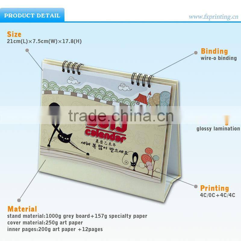 Custom Printing Paper desktop unique desk perpetual calendar
