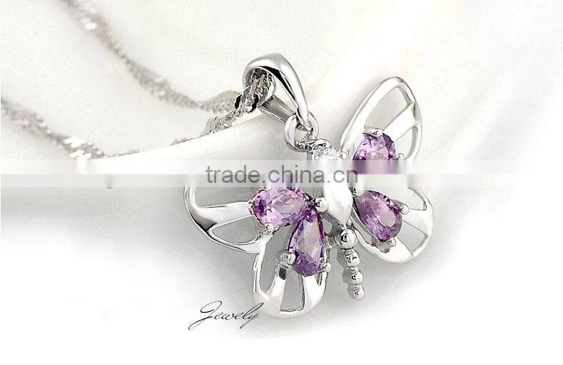 Best selling butterfly shape charm pendant 925 silver