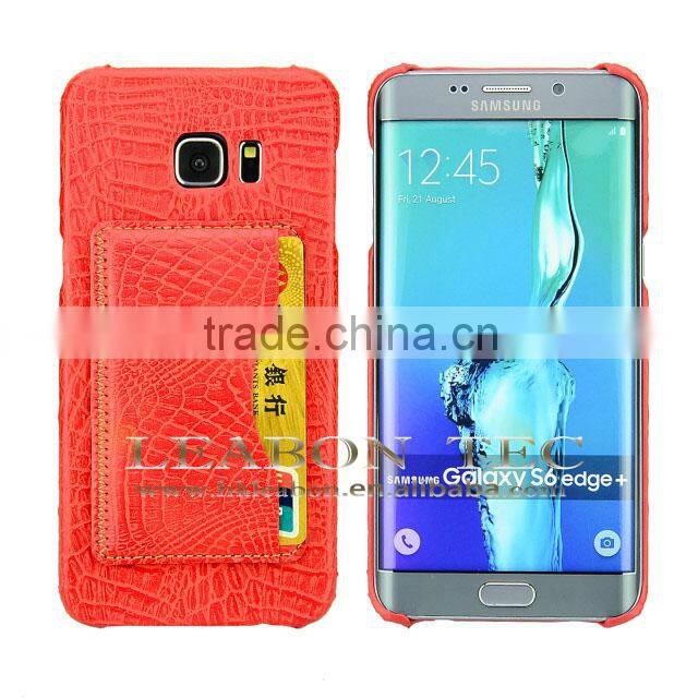 china wholesale for samsung galaxy s6 edge case, back leather cell phone case
