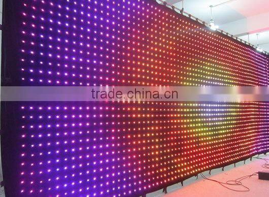 p10 3m*8m Concert backdrops foldable led video cloth/led fabric vision curtains with DMX&SD&PC Control