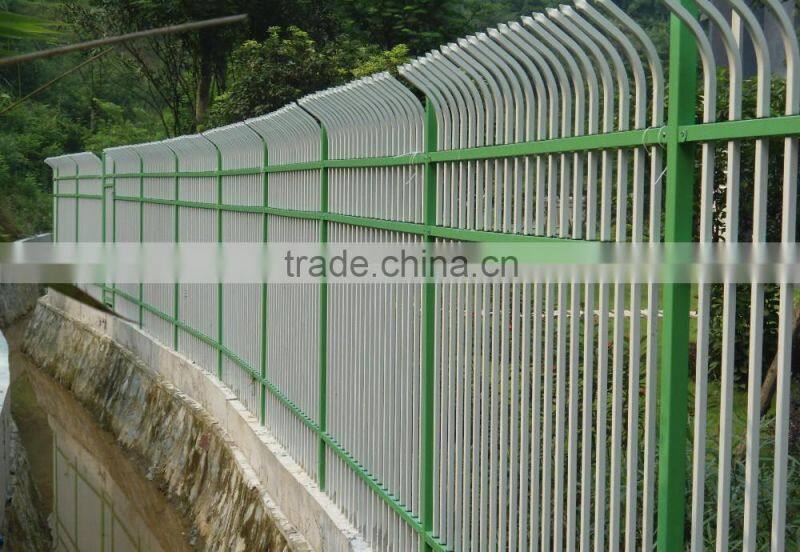 high quality zinc steel pipe metal fencing