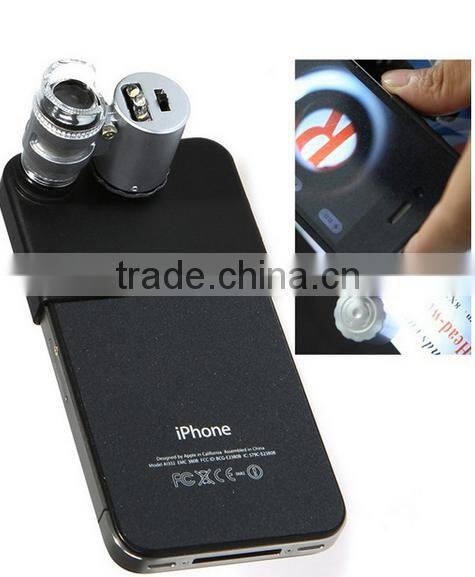 Mini Pocket Microscope Attach to iPhone4.4S.5 with Half Case
