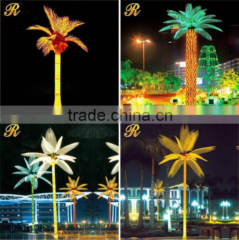 man made outdoor lighted led festival decoration palm tree