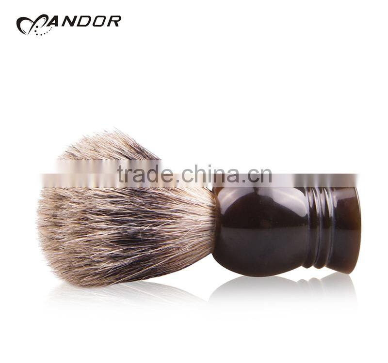 Natural resin cheap hair shaving brush can print your logo custom shaving brushes