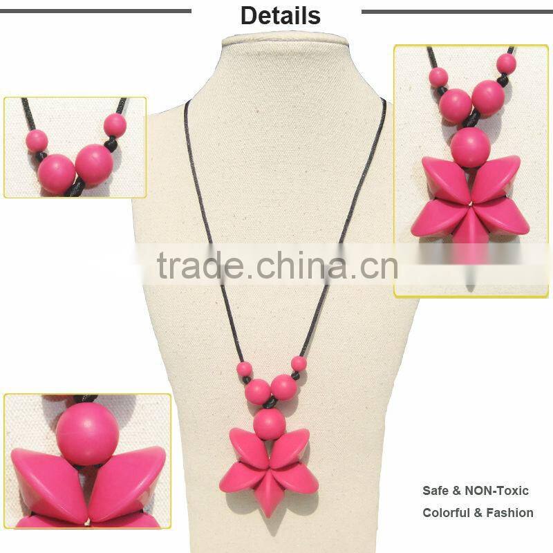 Silicone Teething Necklace with Safe Clasp