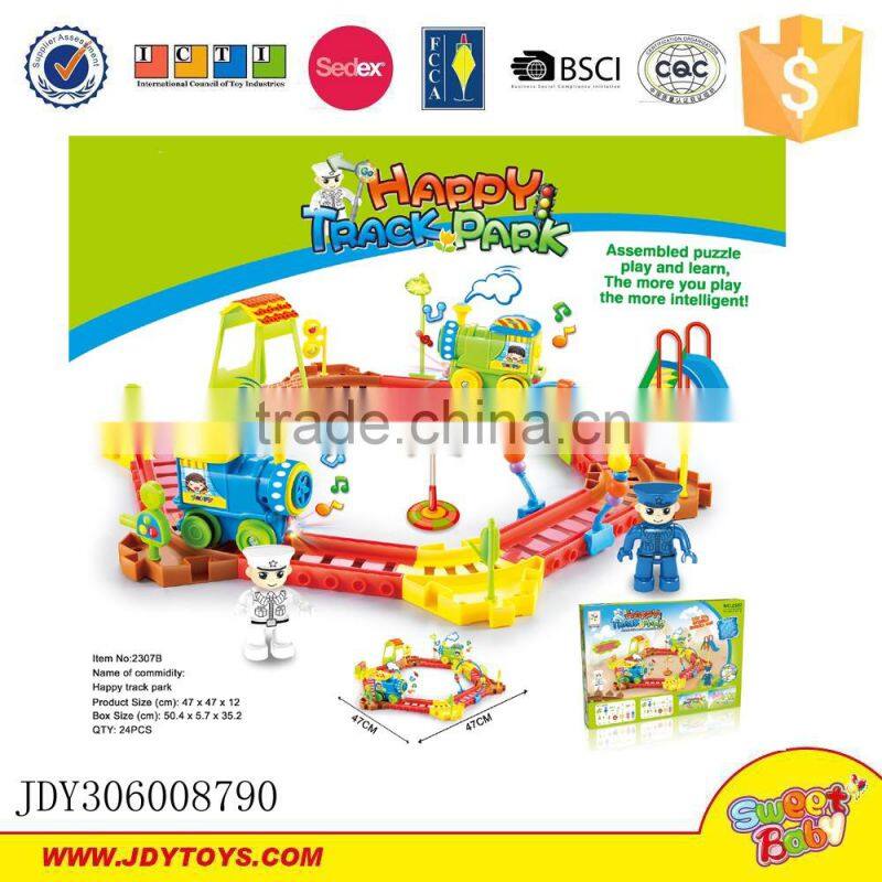 New products 2016 electronic railway train paradise for children with music