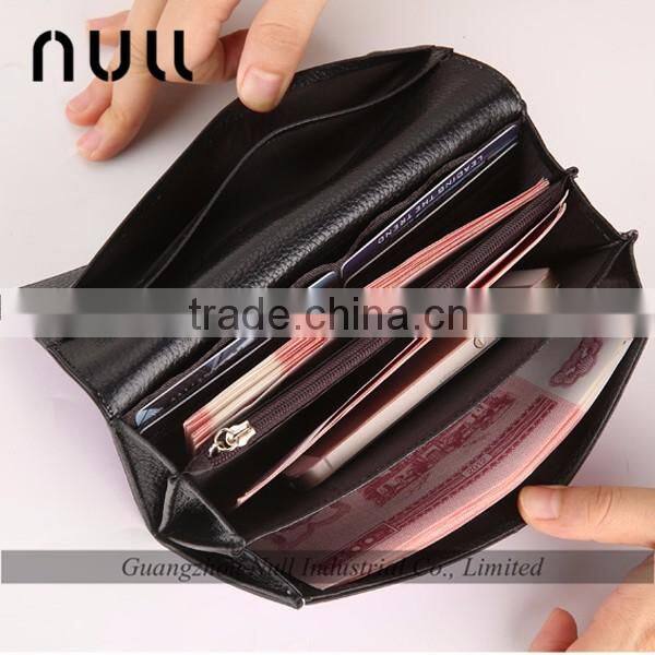 Genuine leather travel ladies clutches handmade wholesale cell phone wallet