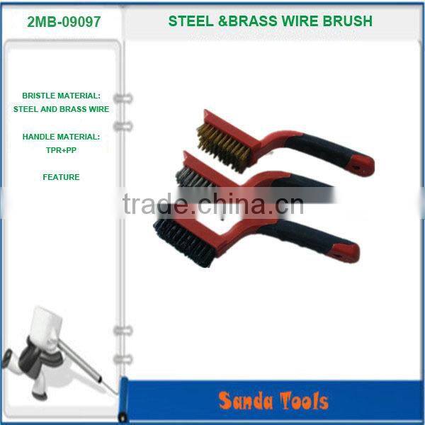 3 pcs Two-colour Flexible Rubbery Handle Brush