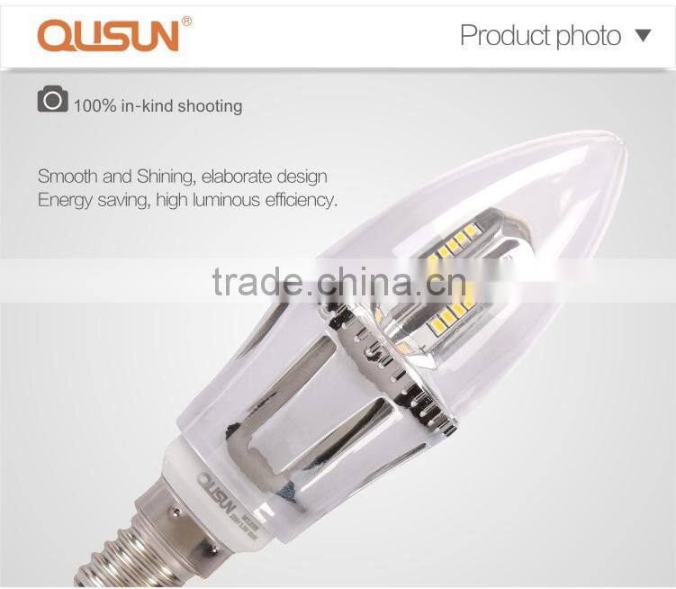 QUSUN LED Candle Light 3.5W Clear Finish LED candle light