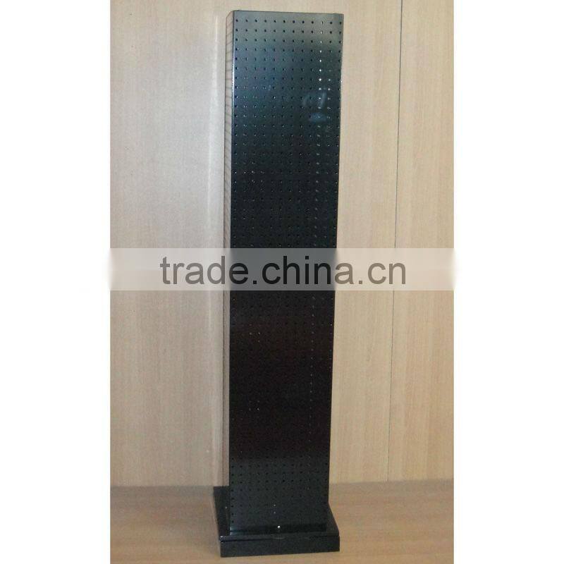 four sides metal floor rotating pegboard rack with trade assurance