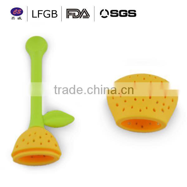 2014 new design food grade high quality funny silicone tea infuser