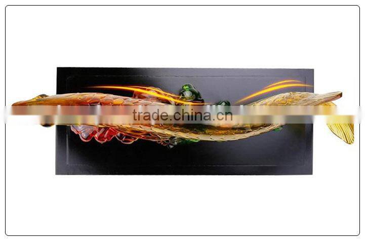 Resin Liuli color Chinese Luckly Golden fish , resin statue