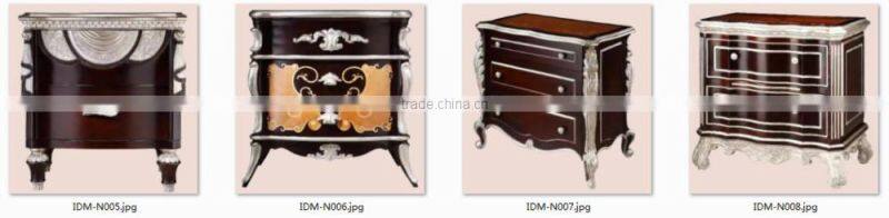 Luxury wooden silver nightstand IDM-N007