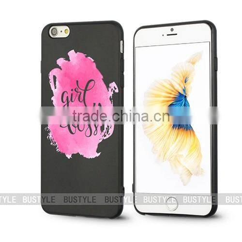 smartphones make up back cover black TPU soft silicone phone case hole punch for iphone7 for iphone 6 6s