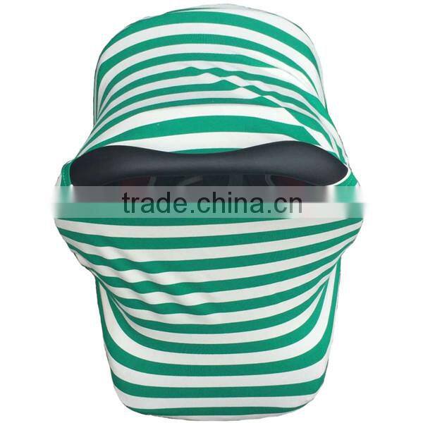 2016 Hot Selling Cuddle Soft Breathable Security Green Cotton Chevron Baby Tent Cover