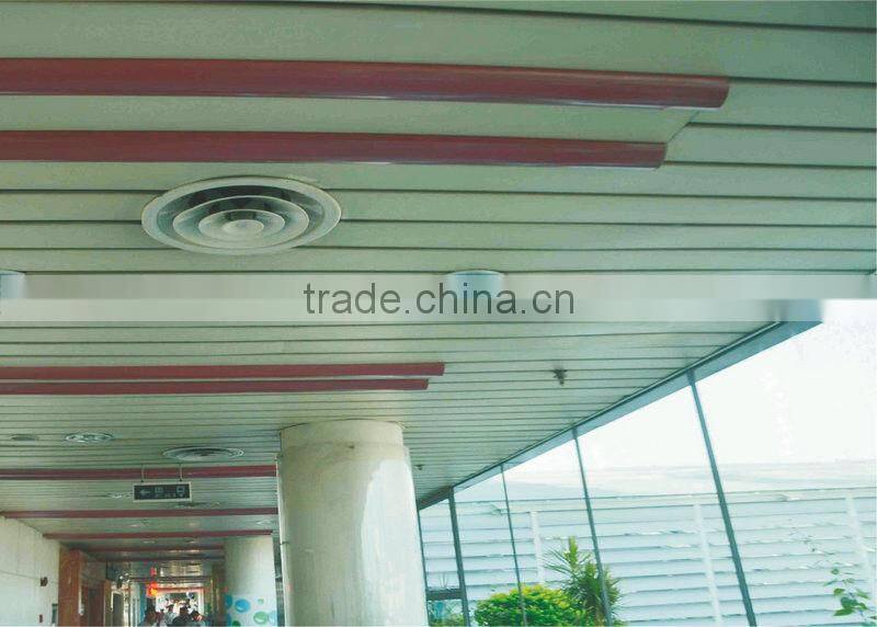 Windproof S - shaped Width 100/200/300mm Aluminum Linear Blade Ceiling, Ceiling Aluminum Building Decorative Material